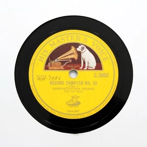 RECORD SAMPLER NO. 53 - Demonstration Record (Mar 1935) (E+) 12" HMV C-9063 [78] - Imagen 1 de 1