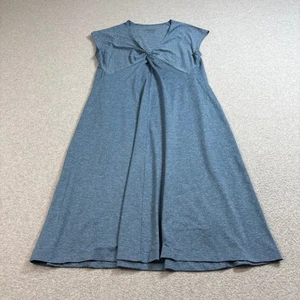 Patagonia Dress Womens Large Blue Knot Front Lightweight Stretchy Summer Hike - Picture 1 of 8