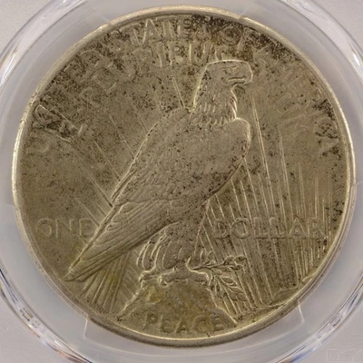 1925 $1 Peace Dollar Reverse Peeling Lamination PCGS AU55 - Image 1 of 4