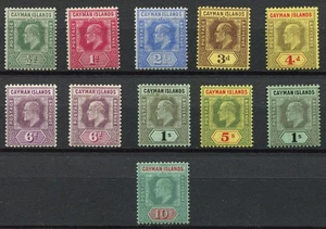 Kaimaninseln 1907-09 KEVII Satz SG 25-34, 30a postfrisch aufklappbar MH ss 380,00 £ - Bild 1 von 2