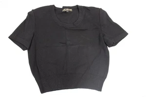 St. John Basic Size P Black Short Sleeve Shirt - Picture 1 of 3