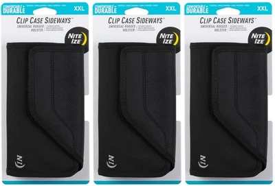 Nite Ize Clip Case Sideways Universal Rugged Holster, XXL - Black (3-Pack) - Image 1 of 4