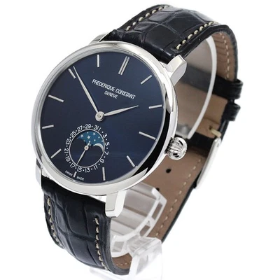 Frederique Constant FC-705X4S4/5/6 Slimline 月相自动男式海军蓝 — 第 1/4 张图片