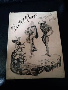 Salvador Dalí CVR 1942 Programa Ballet Ruso Montecarlo FIRMADO por Artistas RARO - Imagen 1 de 9