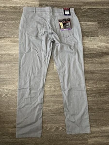 Pantalone Iron Co Patriot uomo 36x34 grigio classico comodo gamba dritta elasticizzato nuovo A8 - Foto 1 di 5