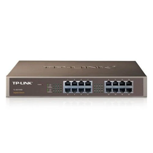 SWITCH TP-LINK TL-SG1016D 16P LAN GIGABIT DESKTOP/RACKMOUNT 10/100/1000Mbps RJ45 - Immagine 1 di 1