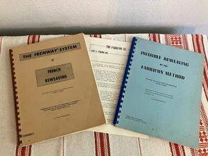 2 50's Invisible Reweaving Fabricon Method & French Frenway Instruction Book VTG - Picture 1 of 24