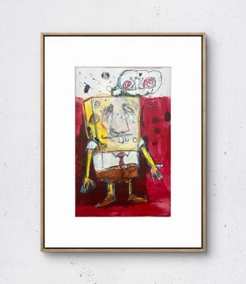 Páginas de cuaderno de bocetos aleatorias: Bob Esponja: papel: neoexpresionismo único 6x19 Foto 1 de 4