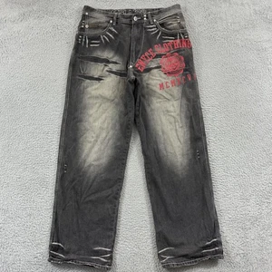 Vintage Enyce Jeans Herren 32x32 schwarz Baggy Loose Fit Y2K Skater Denim distressed - Bild 1 von 12
