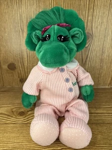 Vintage Barney Baby Bop Plush Pajamas Pink PJ Waffle Bedtime 1990s Lyons - Picture 1 of 14