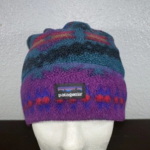 De colección Patagonia Polar Sombrero Calavera Gorra Gorro Niños Talla M Patrón Azteca Usado en Excelente Condición - Imagen 1 de 7