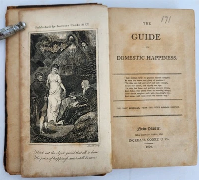 1804 THE GUIDE TO DOMESTIC HAPPINESS antique Americana NEW HAVEN - Image 1 of 4