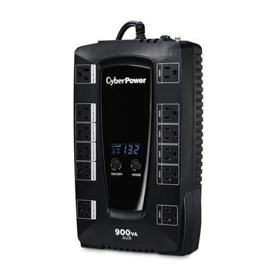 AVRG900LCD Intelligent LCD UPS System, 900VA/480W, 12 Outlets, AVR, Compact - Image 1 of 4