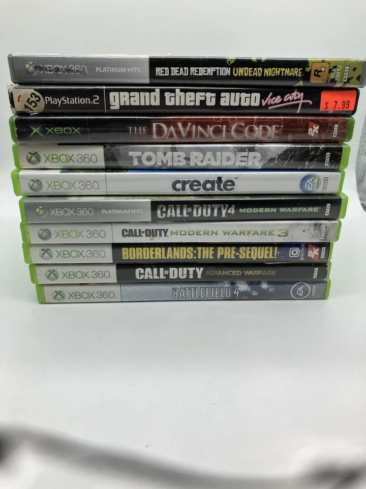 Xbox 360 Game Bundle 10 Games, Untested Lot  COD, GTA and More - Image 1 of 4