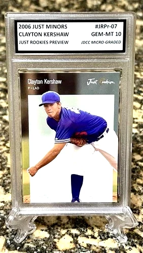 CLAYTON KERSHAW RC 2006 Just Minors GRADED GEM-MT 10 ROOKIE PREVIEW #JRPr-07 - Image 1 of 2