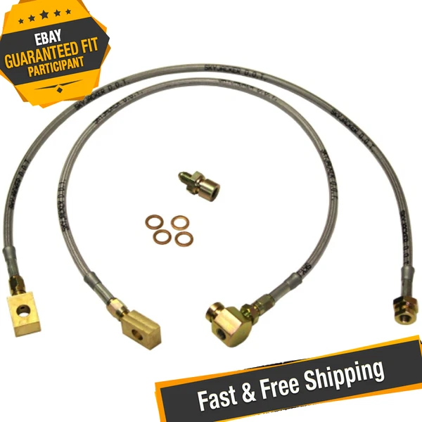 Líneas de freno delanteras Skyjacker FBL38 de acero inoxidable Foto 1 de 4