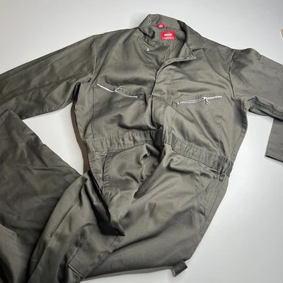 Vintage Dickies Coveralls 46S Short Workwear Jumpsuit USA Made Zip Up Unifo - Image 1 of 4