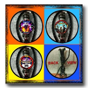 DRAGON FORCE POWER METAL 🇬🇧 ROCKBAND SET🇬🇧THREE LEATHER BRACELETS 🇬🇧 - Picture 1 of 4