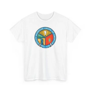 Utility Workers Union T-Shirt, AFL-CIO Labor Union Tee, Heavy Cotton Tee, - Picture 1 of 32