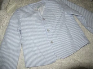 nwot Funtaisia Too blue seersucker suit jacket blazer boy 4 free ship USA - Picture 1 of 2