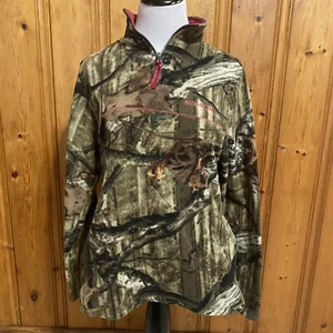 MOSSY OAK Break Up Infinity Womens Jacket Camo Pink Qtr Zip Medium - Picture 1 of 9