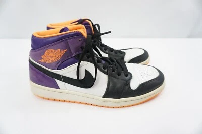 Nike Air Jordan 1 Mid Phoenix Suns 554724-117 Hombres 9 Tenis Usados Púrpura/Naranja Foto 1 de 4