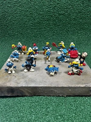 Lote de 14 figuras/juguetes pitufos de colección años 70 80 90 pitufo juguete lote como está Foto 1 de 4