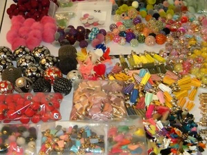 New Pounds of jewelry supplies items beads tassels and BOHO Fun (AU24)(1C) - Picture 1 of 10