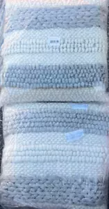 Pottery Barn strukturierte gestreifte Kissen 2er Set 20" x 20" creme/grau - Bild 1 von 2