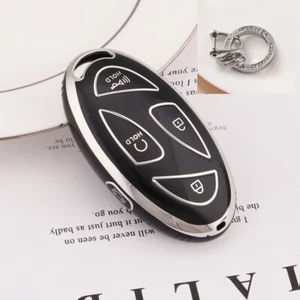 5button TPU Car Remote Key Fob Case Cover For Hyundai IONIQ6 Kona SX2 Black - Picture 1 of 5