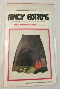 The Fancy Bottoms Red Barn Farm Applique Pattern for Back-Wrap Skirt Pattern - Picture 1 of 2
