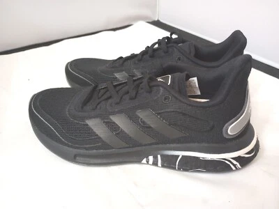 Adidas Women Supernova W Bounce Running Shoes Sz 5 Black With Peach Accent Used - Image 1 of 4