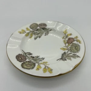 Wedgewood Lichfield Bone China Ashtray 4156 Floral Gilt Gold Edge - Picture 1 of 13