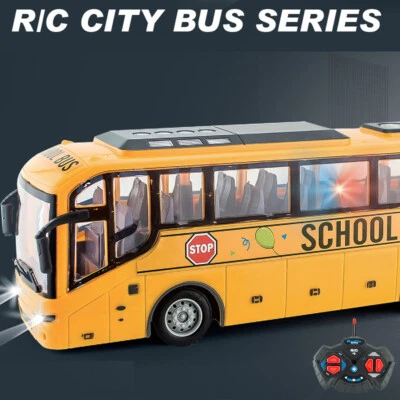 1/30 Rc Bus Electric Remote Control Car with Light Tour Bus School Bus Model  - Image 1 of 4