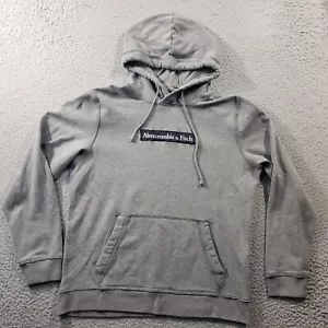 Sudadera con Capucha Abercrombie Fitch Para Mujer Grande Gris Polar Pullover Elastizada Sudadera - Imagen 1 de 11