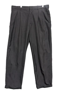 L.L. BEAN anthrazit meliert grau 100 % Wolle Anzughose Herren Größe 38 x 31 - Bild 1 von 10