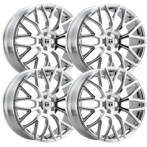 (Set-4) Touren TR76 20x8.5 5x120 35mm Chrome Wheels Rims 20 Inch - Picture 1 of 4
