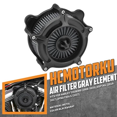 Spike Matte Black Air Filter Intake For Harley Softail Breakout 16-17 Dyna 2017 - Image 1 of 4