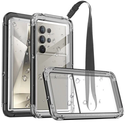 Waterproof Diving Case Cover For Samsung Galaxy S25 S24 S23 iPhone 17 16 Pro Max - Image 1 of 4