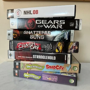 Lot of 7 Games for Windows PC DVD Gears of War NHL 08 Shattered Suns Snap City - Picture 1 of 6