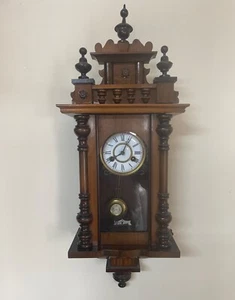 Antico orologio pendolo da parete Schlenker & Kienzle fine '800 umbertino - Foto 1 di 8