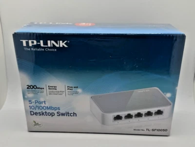 TP-Link TL-SF1005D 5-Port 10/100 Mbps Desktop Ethernet Switch Brand New & Sealed - Image 1 of 4