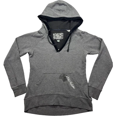 Metal Mulisha Punk Charcoal Gray Sz S Pullover Hoodie Sweater Kangaroo Pocket - Image 1 of 4