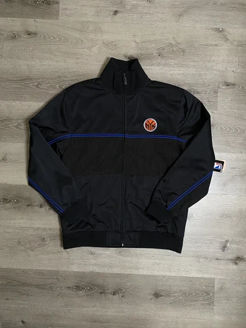 new york knicks nba unk brand jacket zip up high quality NYK Stitched Sz L Cover