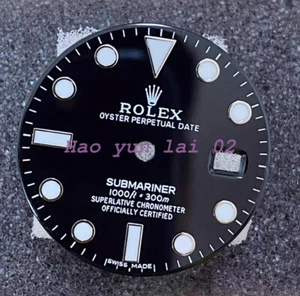 1PC 3135mm Watch black green water ghost dial for 2836 2824 3135 movement NEW - Picture 1 of 14