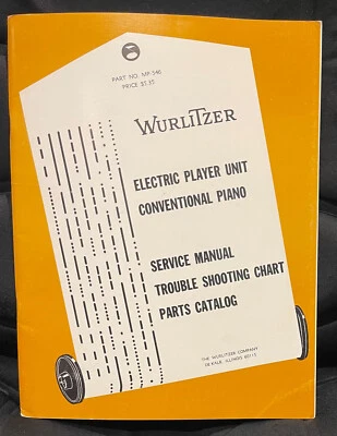 WURLITZER Unidad Reproductor Eléctrico Piano Convencional Manual de Servicio-Solución de Problemas Foto 1 de 4