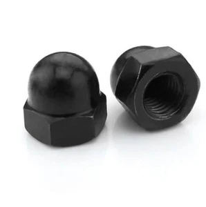 M3/4/5/M6/8/10/12 Negro Zinc-Plateado Bellota Tapa Tuercas Cabeza Domo Tuerca Métrica - Imagen 1 de 6