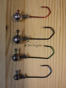 Profi Blinker Jigköpfe, Jighead, Rundkopf, Twisterkopf mit High-Carbon Haken - Bild 1 von 15