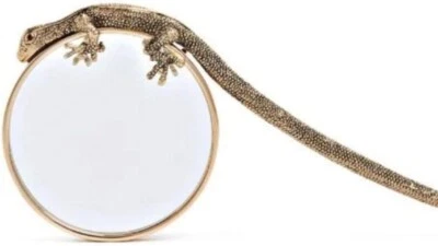 Magnifying Glass with Brass Lizard Crocodile design Handle Magnifier For Reading - Image 1 of 3