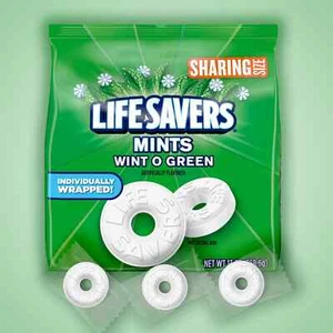 Bolsa de caramelos duros Life Saver Wint-O-Green Breath Mints 13 oz - paquete de 3 - Imagen 1 de 2